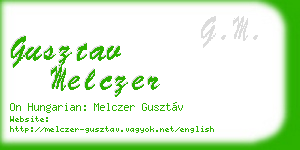 gusztav melczer business card