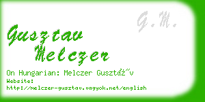 gusztav melczer business card